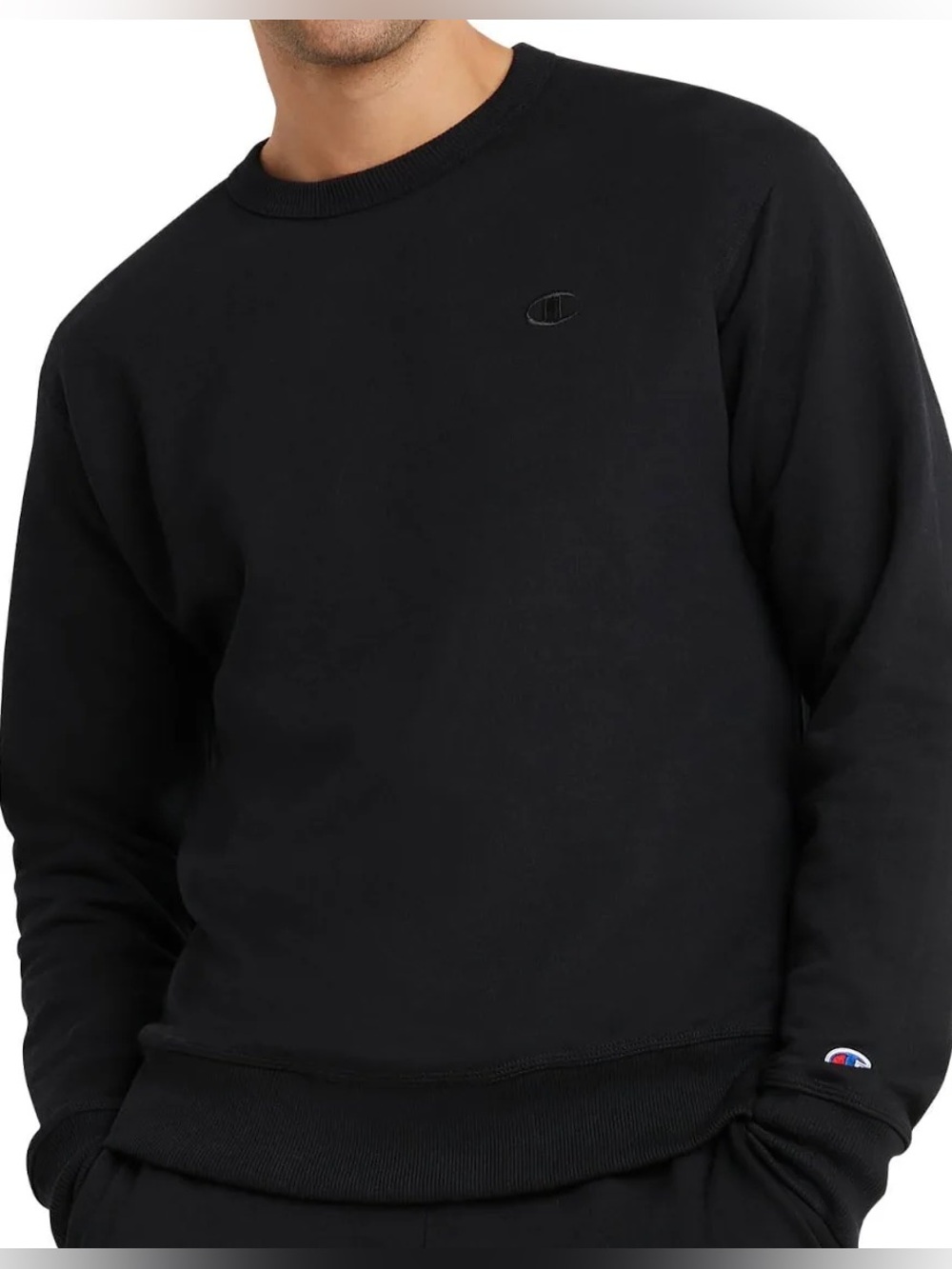 Champion Authentic Athleticwear Men’s Large Crewneck Sweatshirt Black